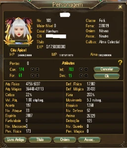 Conta Perfect World (LUG) Cassiopeia WF PW