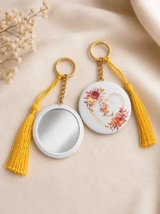 Kit 10 Chaveiros Espelho Personalizados 58 mm - Artesanato e Personalizados