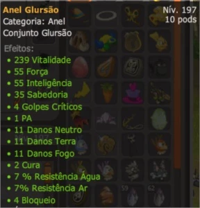 Anel Glursao Exo AP ~Spiritia - Dofus