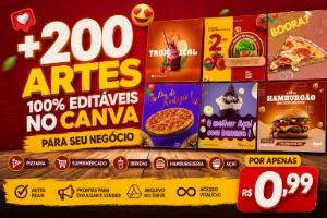 Pack De +200 Artes Editáveis + Entrega Automatica