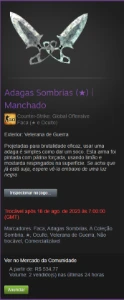 Adagas Sombrias - Counter Strike CS