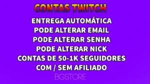 Conta Afiliada Twitch (50 - 100 Seguidores) - Redes Sociais