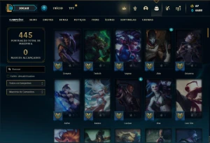 Conta Unranked com 121 Champs e 108 Skins ( MAIN ADC ) - League of Legends LOL