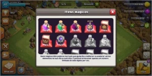Clash Of Clans - CV10 FULL com poções e livros.