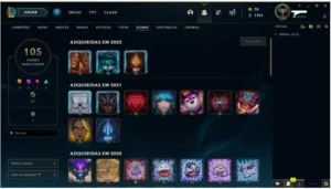 Conta league of legend ,Gold S10 ,91 Champs, Skins 43!! - League of Legends LOL
