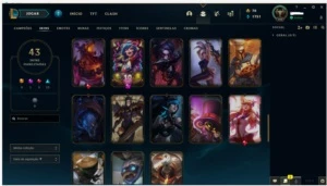 Conta league of legend ,Gold S10 ,91 Champs, Skins 43!! - League of Legends LOL