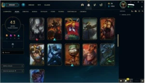 Conta league of legend ,Gold S10 ,91 Champs, Skins 43!! - League of Legends LOL