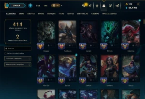 Prata 1 com TODOS os Champs e 151 Skins ( MID / ADC / JG ) - League of Legends LOL