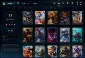 Conta Lol Gold 2, email ok, 71 skins (ultimate), honra 4,2/3 - League of Legends