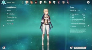 Hu tao / Venti / Raiden - AR 54 / 5 personagens 5* - Genshin Impact