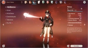 Hu tao / Venti / Raiden - AR 54 / 5 personagens 5* - Genshin Impact