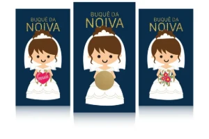 50 Raspadinhas Buquê da Noiva - Modelo 03