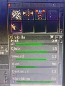 EK 93 \ 1KK BANK \ PACERA \ ML7 \ SKILL 90\84 AXE \\ SEM P.A - Tibia