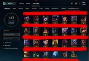 CONTA LOL OURO/GOLD 4 FLEX E SOLO/DUO 55 CAMPEÕES - League of Legends