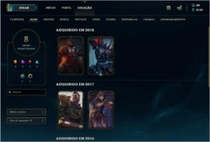 CONTA LOL OURO/GOLD 4 FLEX E SOLO/DUO 55 CAMPEÕES - League of Legends