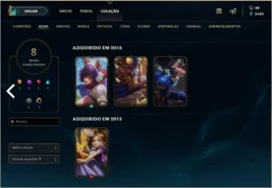 CONTA LOL OURO/GOLD 4 FLEX E SOLO/DUO 55 CAMPEÕES - League of Legends
