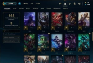 Conta prata 1 com 12 skins e 62 champs - League of Legends LOL
