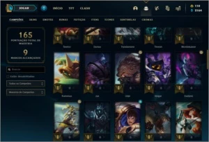 Conta prata 1 com 12 skins e 62 champs - League of Legends LOL