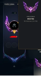 Conta Lol Mestre 20 Pdl | +31/Win | 7 Skins | 30K Ea | Troca - League of Legends