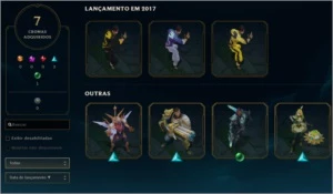 CONTA LOL: COM 34 SKINS - 73 CHAMPIONS - BORDA PLATINA - League of Legends