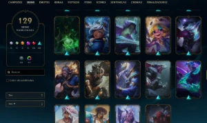 Conta Full Acesso Lvl 212 Platina 4 | 129 Skins | 5 Miticas - League of Legends LOL