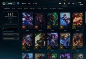 CONTA UNRANKED (EX PLATINA2), 12 SKINS E 42 CHAMPS - League of Legends LOL