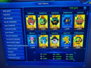 Conta Digimon Master LADMO Alpha - end game - 6 SSS+ - Digimon Masters Online