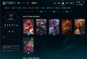 conta lol MESTRE 65 pdl  mmr bom 77 skins FULL CHAMP 105K EA - League of Legends