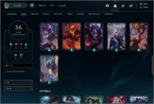 CONTA LOL COM 1K DE RP, SKIN ULTIMATE E PONTOS DE PRESTÍGIO - League of Legends