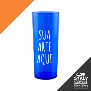 Long Drink Azul Transparente - Artesanato e Personalizados