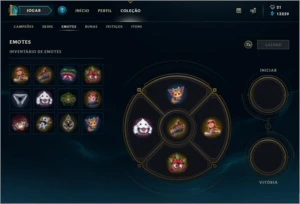 CONTA LEAGUE OF LEGENDS GOLD 3 com 151 skins LOL