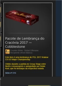 Krakow 2017 - Caixa da Cobblestone - Counter Strike CS