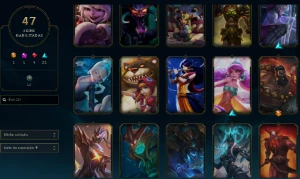 Conta Unranked Upada a Mão! 100 Campões e 47 Skins 😁  Serve - League of Legends LOL