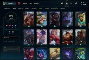 Conta ouro 4 com 150 champs e 89 skins - League of Legends LOL