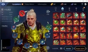 CONTA MIR4 LVL 81 109K SEM CLÃ