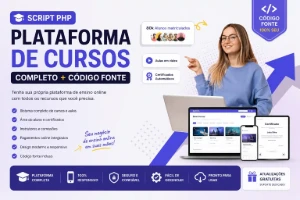 Script PHP Plataforma de Cursos Online Completa + Código - Sites, Lojas e Sistemas Prontos Sites e Scripts