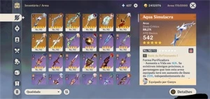 Conta AR 59, 15 personagens T5, 8 Armas t5 - Genshin Impact