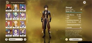 Conta AR 59, 15 personagens T5, 8 Armas t5 - Genshin Impact