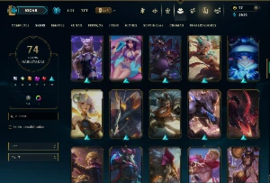 Prata 2 com 135 Champs e 74 Skins - League of Legends LOL