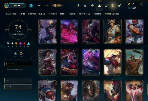 Prata 2 com 135 Champs e 74 Skins - League of Legends LOL
