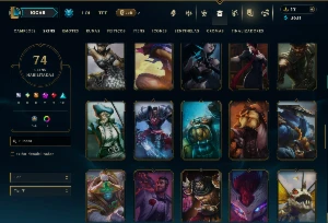 Prata 2 com 135 Champs e 74 Skins - League of Legends LOL