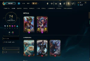Prata 2 com 135 Champs e 74 Skins - League of Legends LOL