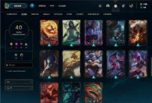 Conta com 5 míticas + 100 de essencia mítica - LOL - League of Legends