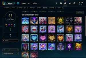 Conta com 5 míticas + 100 de essencia mítica - LOL - League of Legends