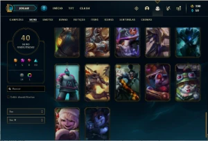 Conta com 5 míticas + 100 de essencia mítica - LOL - League of Legends