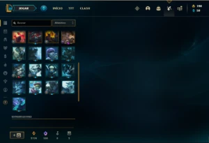 Conta com 5 míticas + 100 de essencia mítica - LOL - League of Legends