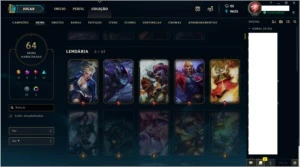 Conta Gold V Com skins muito raras Todos os ADC'S - League of Legends LOL