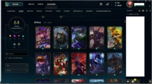 Conta Gold V Com skins muito raras Todos os ADC'S - League of Legends LOL