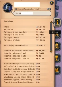 Conta Albion online com 400m + de fama total