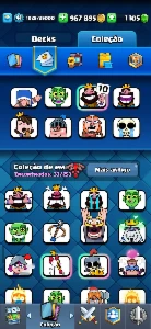 [Clash Royale] 117 Cartas - 7K Troféus - Entrega Automática